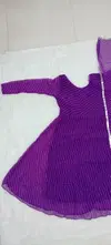 Bs 147 Georgette Printed Anarkali Kurti With Dupatta